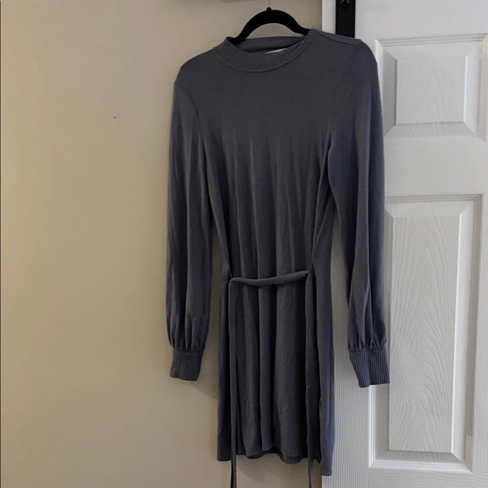 Abercrombie & Fitch Blue Ash Long Sleeve Dress Tall - Picture 1 of 2